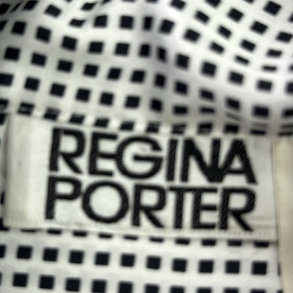 Vintage Regina Porter Elegant Black and White Blouse with Bow Women's Top - Picture 6 of 13